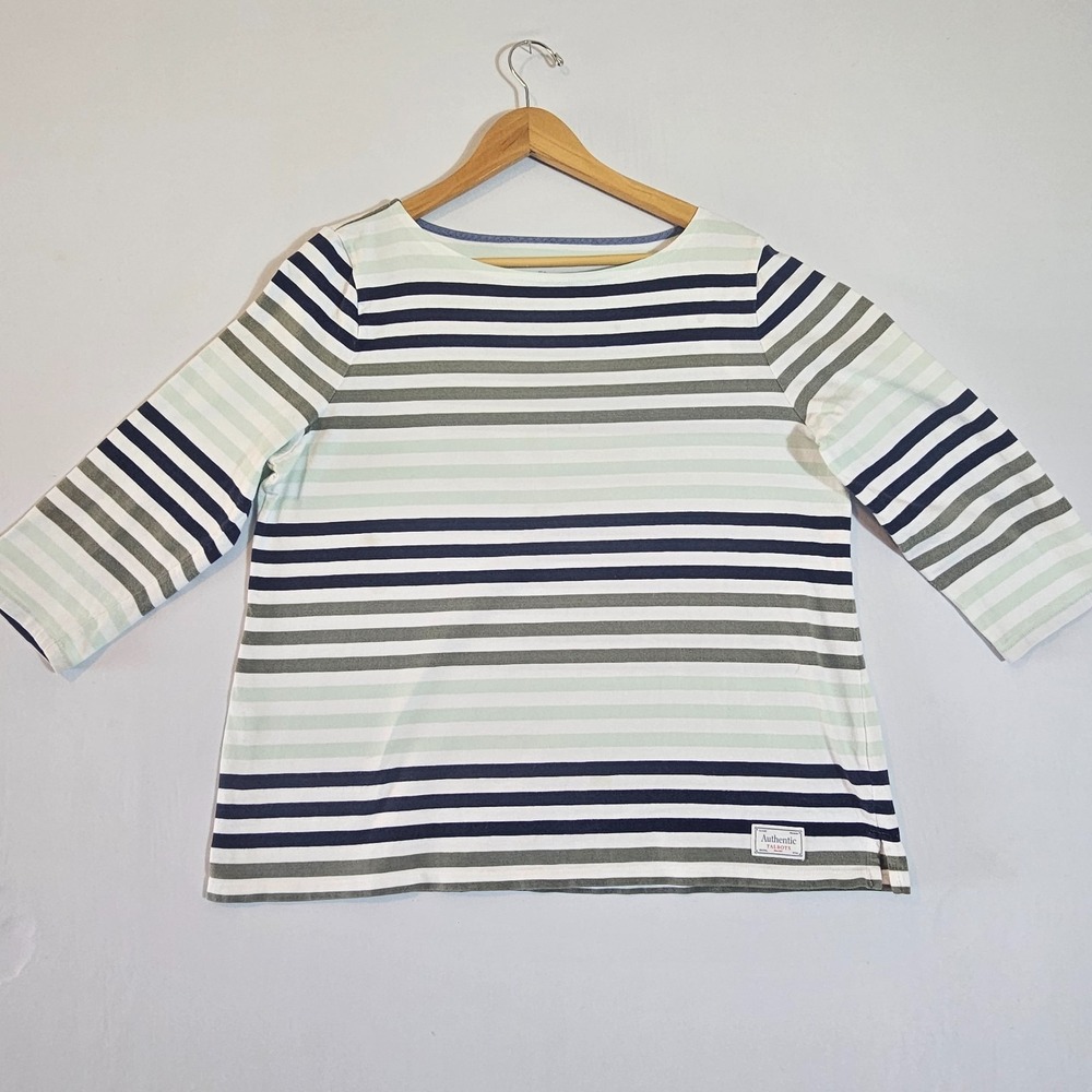 Talbots Dreamy Authentic T Shirt Womens XLP Multicolor Striped Three Quarter
